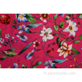 Tissus imprimés à motifs de fleurs roses de haute qualité
